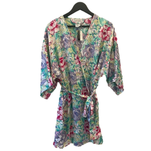 Vanity Fair Other - VINTAGE Vanity Fair Floral Satin Robe NWT